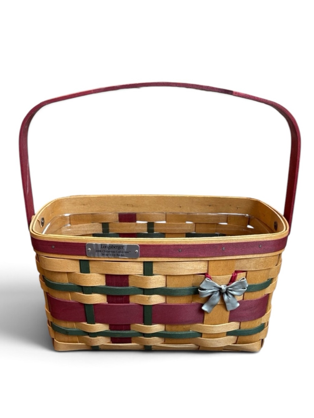 Longaberger 2008 Christmas Wrap It Up Basket Christmas w/ Protector